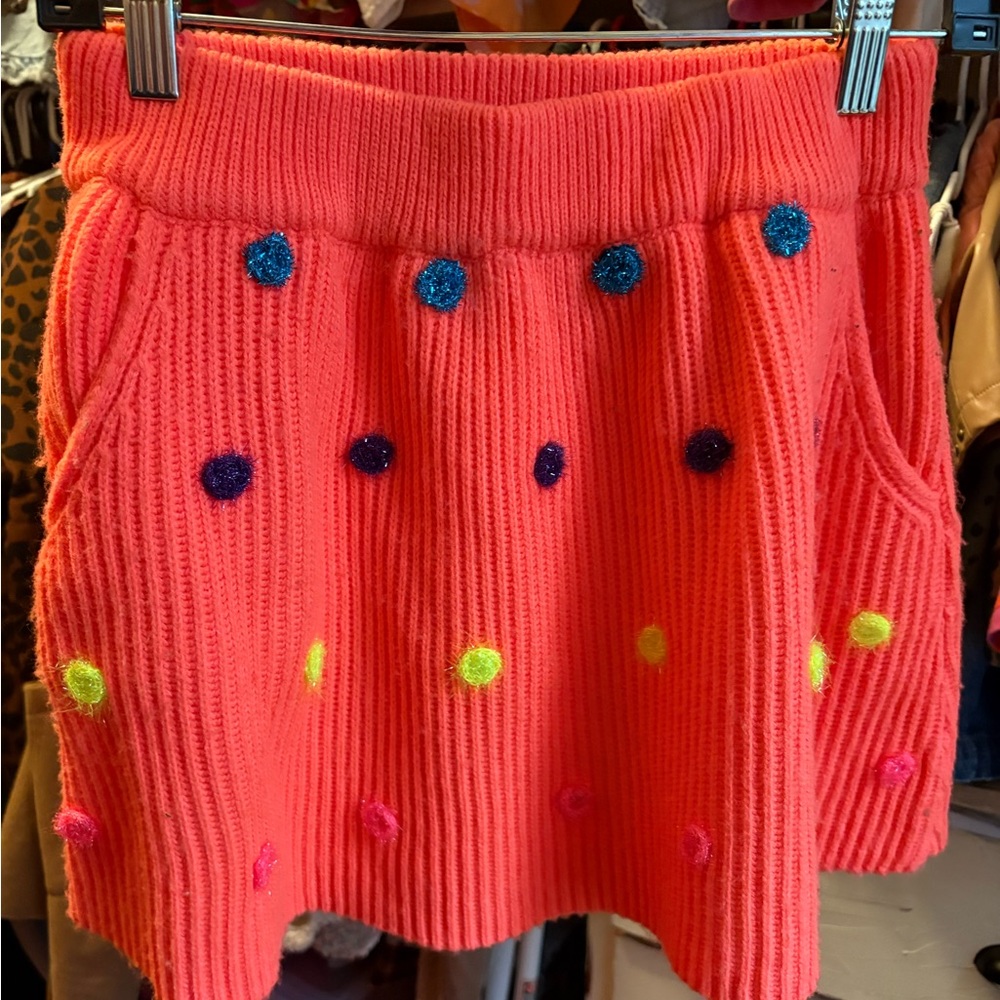 Queen of Sparkles Neon Orange Skirt - Picture 2 of 5
